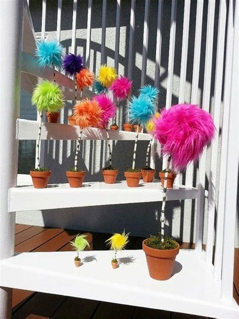 Diy Dr Seuss Truffula Trees Dr Seuss Birthday Party Seuss Baby