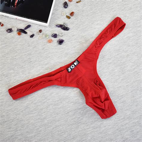Men Sexy Mini Thong Briefs G String Soft Bikini Low Waist Underwear T