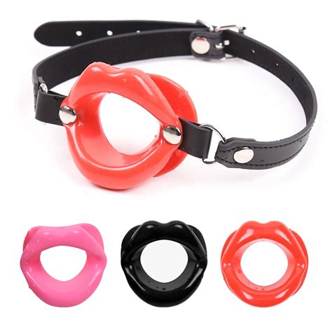 Red Lips Gag Kit With Oral Deep Throat Blow Job Big Lip Open Mouth Lip Gag