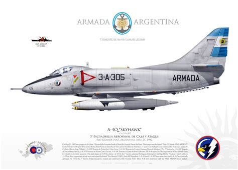 A 4q Skyhawk Ii 3 A 305 Armada Argentina Jp 368
