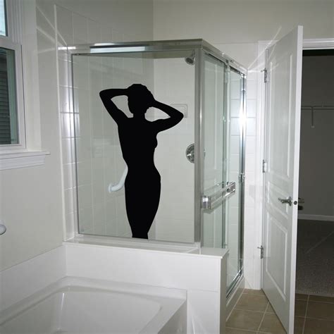 What kind of glue to use for shower walls? Silhouette Shower Wall Window Vinyl Decal