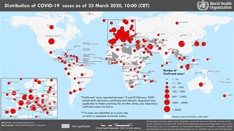 Covid 19 World Map 332930 Confirmed Cases 186 Countries 14510 Deaths