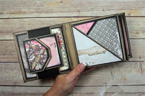 Just A Quick Video To Show You How I Double Matted The Square Mini Album Pages Mini Scrapbook