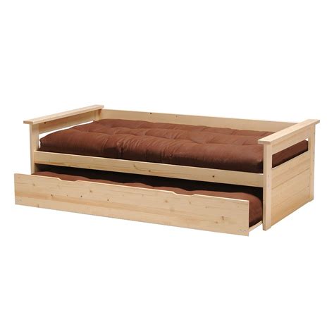 Lit Banquette Gigogne En Bois Massif 2x90x190cm Santa Cruz Pas Cher