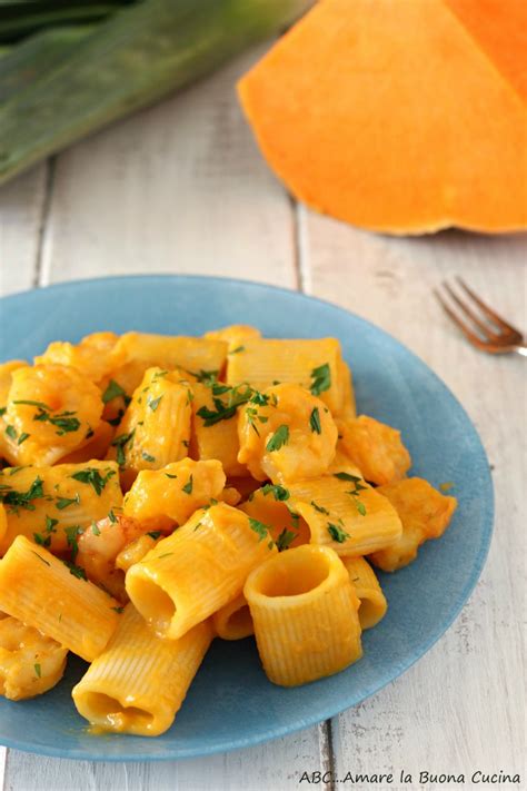 Pasta Con Crema Di Zucca E Gamberi Abcamare La Buona Cucina