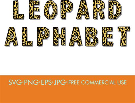 Leopard Font Svg Alphabet Letters And Numbers Svg Etsy