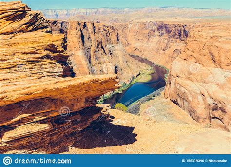 Horseshoe Bend On Colorado River In Glen Canyon Stock Photo Image Of