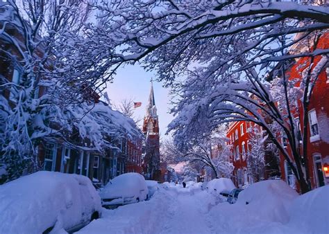 Baltimore Evening Street Under 2 Feet Of Snow Photograph By Scb Captures
