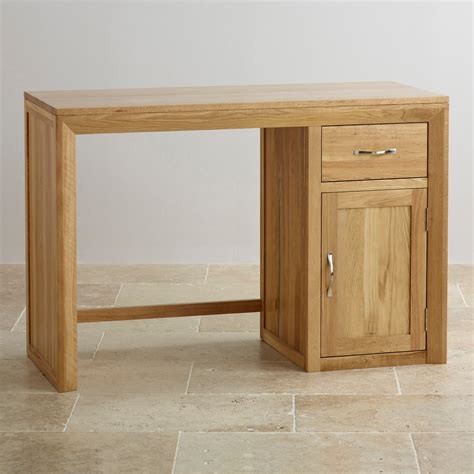 Bevel Natural Solid Oak Computer Desk By Oak Furniture Land