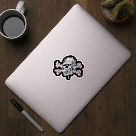 New School Skull Skull And Crossbones Sticker Teepublic