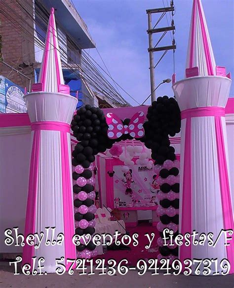 En primer lugar haremos un arco con globos bipolo. Toldo, castillo, arco de globos, Minnie | Party Time !!!! | Minnie mouse decorations, Balloon ...