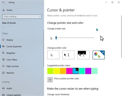 Windows 10 Mouse Pointer Size Downifile