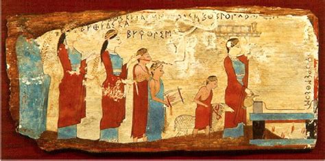 Painted Wooden Panel Found In A Cave In Ancient Sikyon Near The