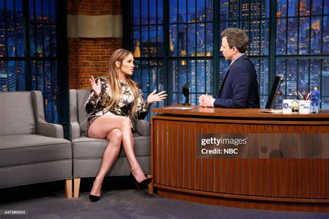 Actress Jennifer Lopez During An Interview With Host Seth Meyers On News Photo Getty Images