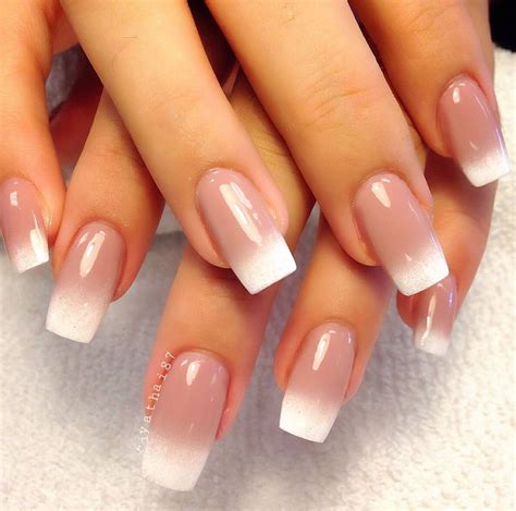 Pretty Ombré French Nail Designs French Manicure Nails Nail Manicure