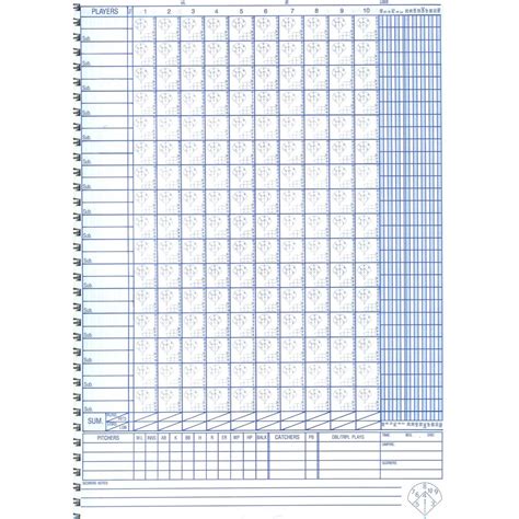 Softball Scorebook Printable