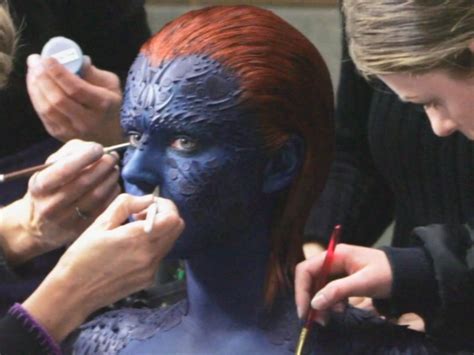 It Takes A Crazy Amount Of Time For Jennifer Lawrence To Get Into Her Blue X Men Makeup