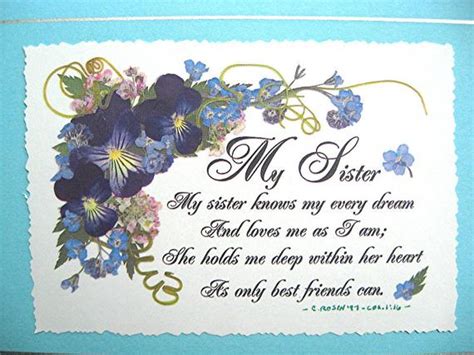 God has blessed us with a life here in the world and we should always be grateful for this. Sister Card Four Flower Cards Anniversary Card Handmade