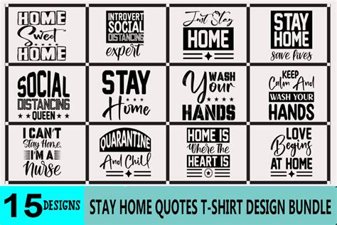 Stay Home Quotes T Shirt Bundle Graphic By Pl Graphics Store