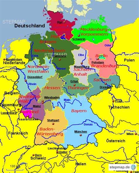 Stepmap Deutschland Landkarte Für Deutschland