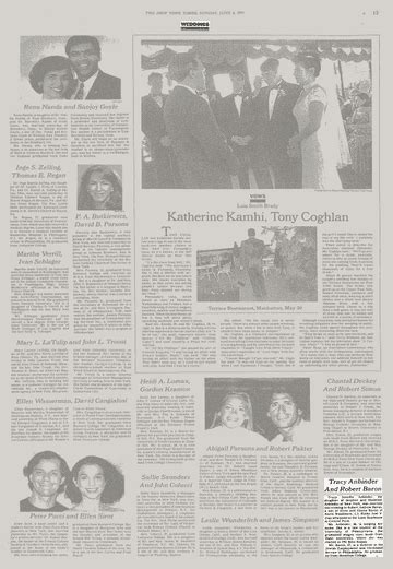 Weddings Tracy Anbinder And Robert Baron The New York Times