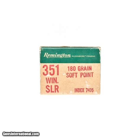Remington Kleanbore 351 Win Slr 180 Grain Vintage Ammunition Am112