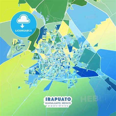 Irapuato Map Print Template Map Vector Print Templates Map