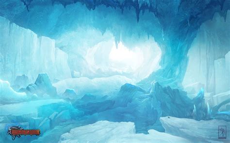 Ice Cave Game Concept Art Environmental Art Fantasy Landscape