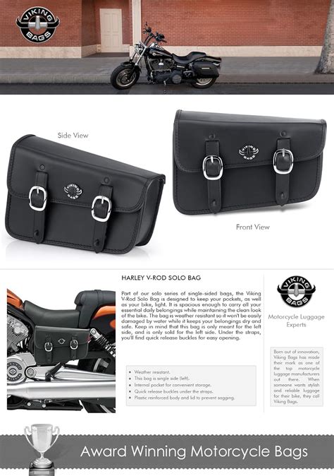 Viking Bags Harley V Rod Solo Bag Automotive