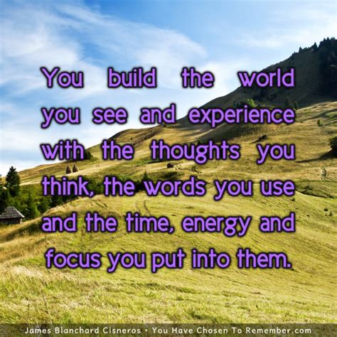 The World You Is A Result Of Your Thoughts Inspirational Quote