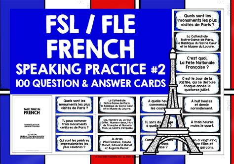 French Speaking Practice Cards 2 Teaching Resources
