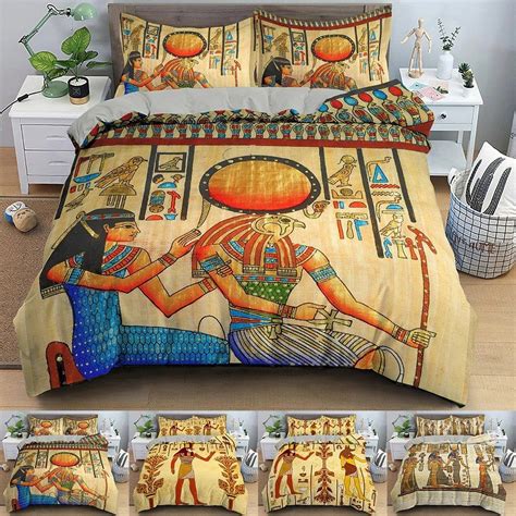 Egyptian Bedding Set Ancient Egypt Civilization Duvet Cover Etsy In 2021 Character Home