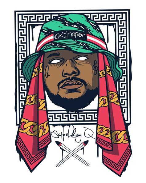 Schoolboy Q Illustration Hip Hop Artwork Hip Hop Art Rapper Art