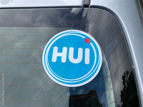 Hui Sign Logo On The Hui Car Share Vehicle Honolulu Hawaii Usa