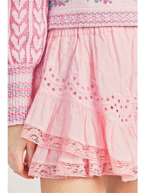 Loveshackfancy Briella Mini Skirt Pink Grace Garmentory