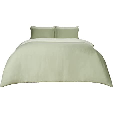 Brentfords Single Duvet Cover Set Plain Dye Reversible Quilt Cover With Pillowcase Bedding Set