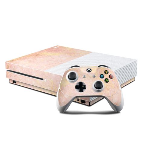 Microsoft Xbox One S Console And Controller Kit Skin Rose Gold Marble