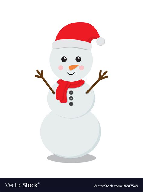 Snowman Cartoon Character Royalty Free Vector Image