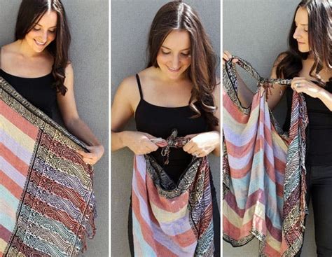 10 ways to turn a scarf into a vest how to wear scarves how to wear a scarf diy scarf