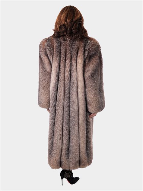Crystal Fox Fur Coat Womens Small Estate Furs