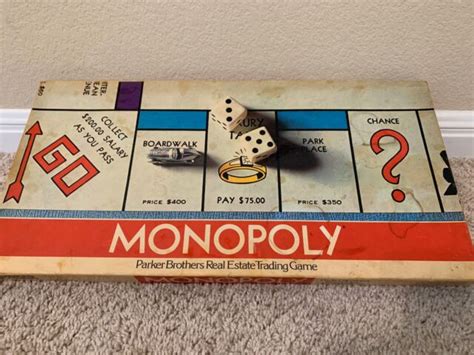 Monopoly Board Game Vintage 1975 Parker Brothers Classic Original Box