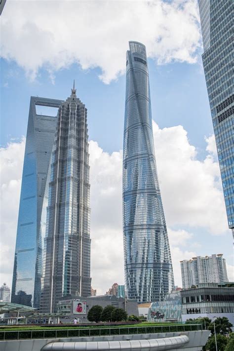 Shangai Paisaje Urbano De China Y Rascacielos Fotografía Editorial