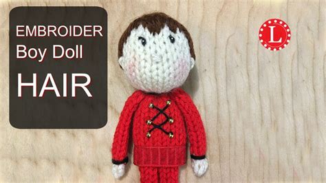 How to embroider hair on a knitted doll. Amigurumi for Beginners Attach Doll Hair Embroider Short Styled | Ballerina Dolls | Loomahat ...