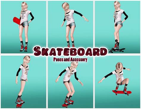 Rukisims — Skateboard Poses And Accessory Download Poses Sims Sims 4