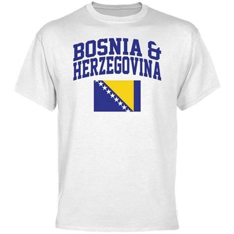 Bosnia And Herzegovina Flag 2014 Fifa World Cup Mens T Shirt White