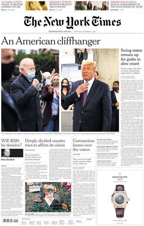 La Prima Pagina Del New York Times Internazionale