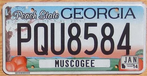 2014 Georgia New Colorful Base Vg Automobile License Plate Store