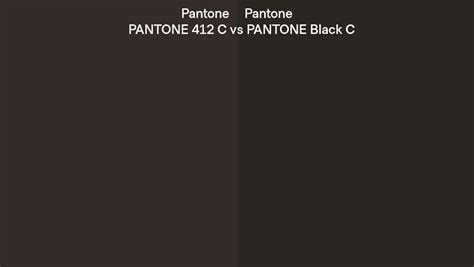 Pantone 412 C Vs Pantone Black C Side By Side Comparison