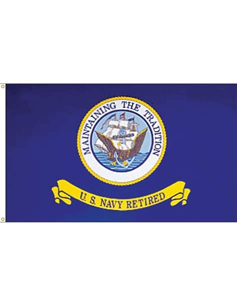 3 X 5 Us Navy Retired Flag Polyester