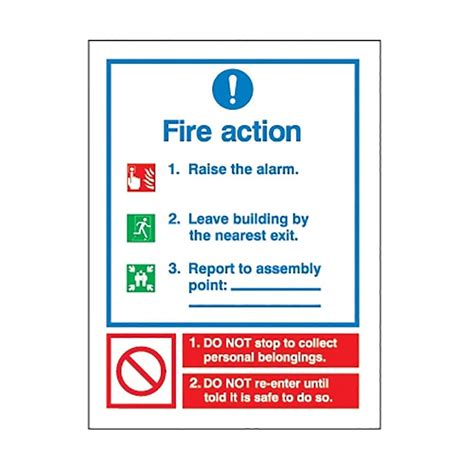 Fire Action Notice Assembly Point Parrs